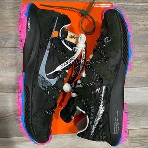 Nike Off-White Terra Kiger 5 Black Silver Pink W 12.5/M 11 Brand New in Box